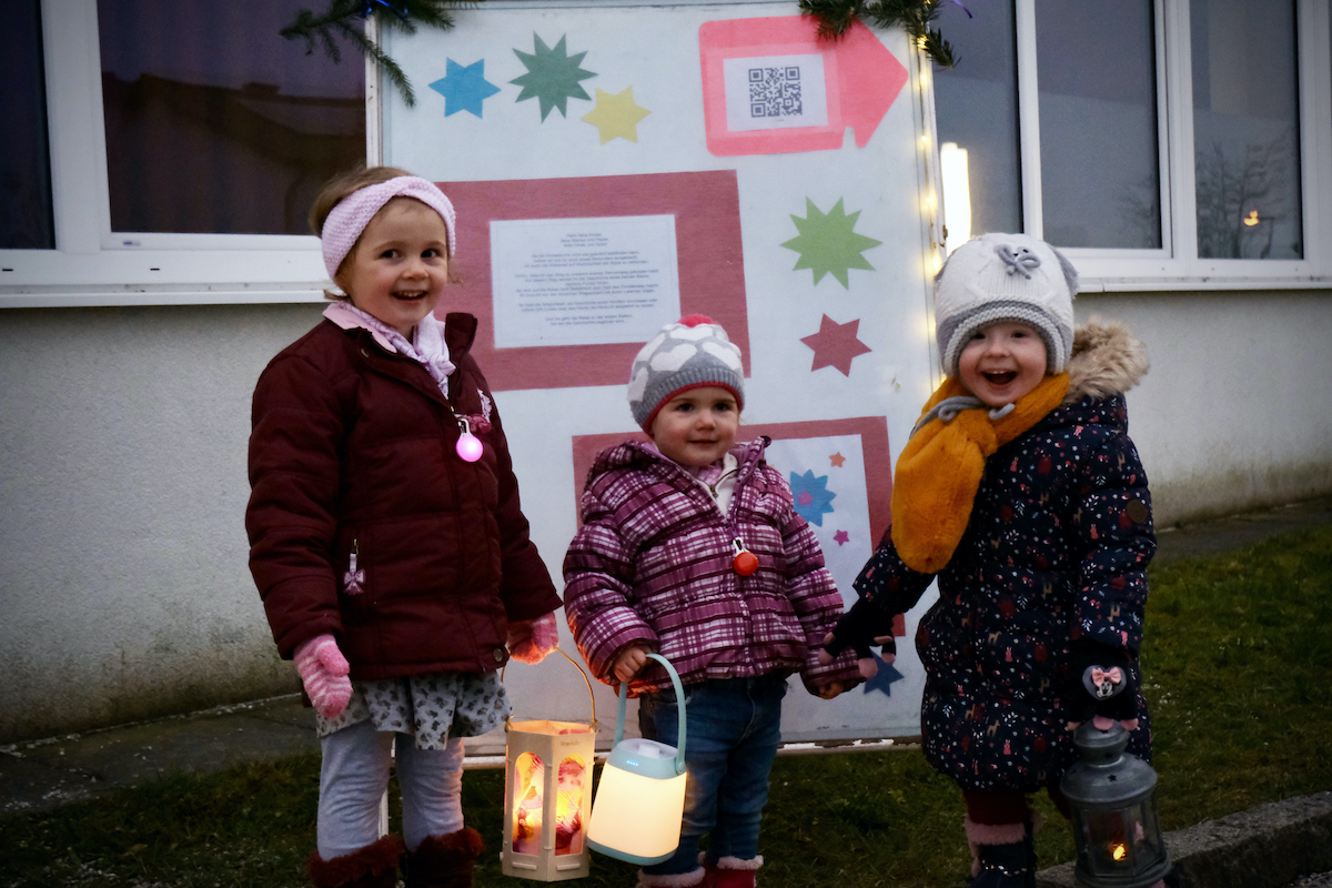 Hannah, Flora und Diana am Sternenweg in Weichstetten