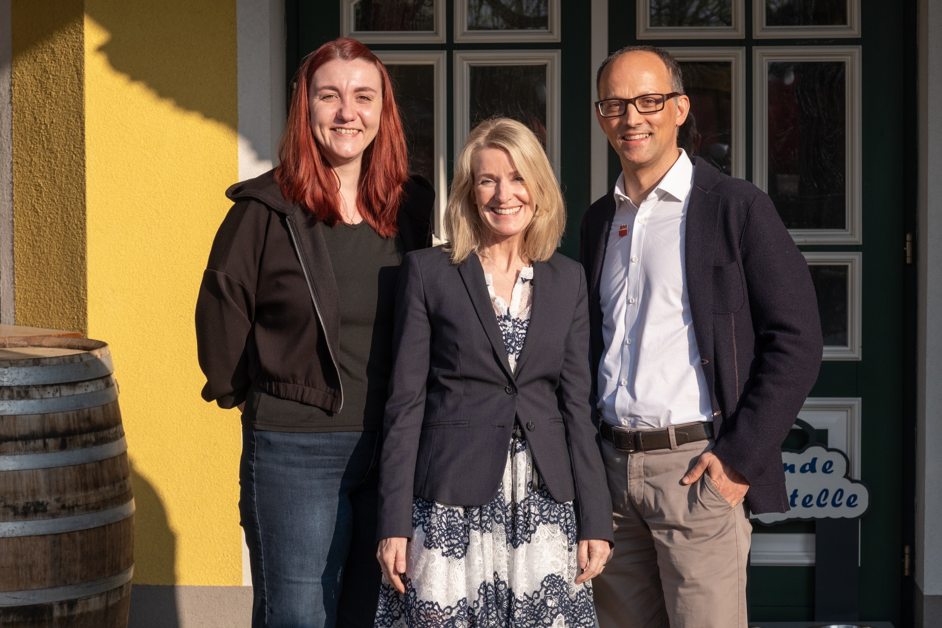 Das neue Führungsteam von BNI Enns: v.l.n.r. Alma Ćatović, Astrid Öllinger und Andreas Auer
